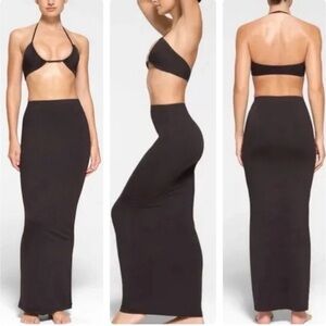 SKIMS Recycled Swim Long Tube Skirt Maxi Cocoa Brown Size 4X